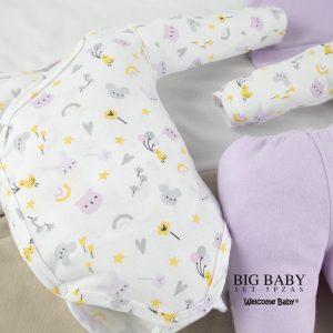 Big Baby Set de bienvenida estampado lila